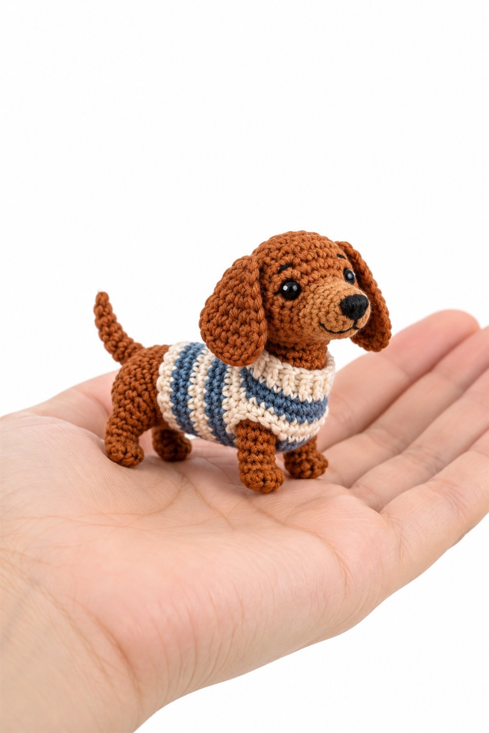 How to Crochet 52 Cachorro Salsicha Com Sueter Listrado