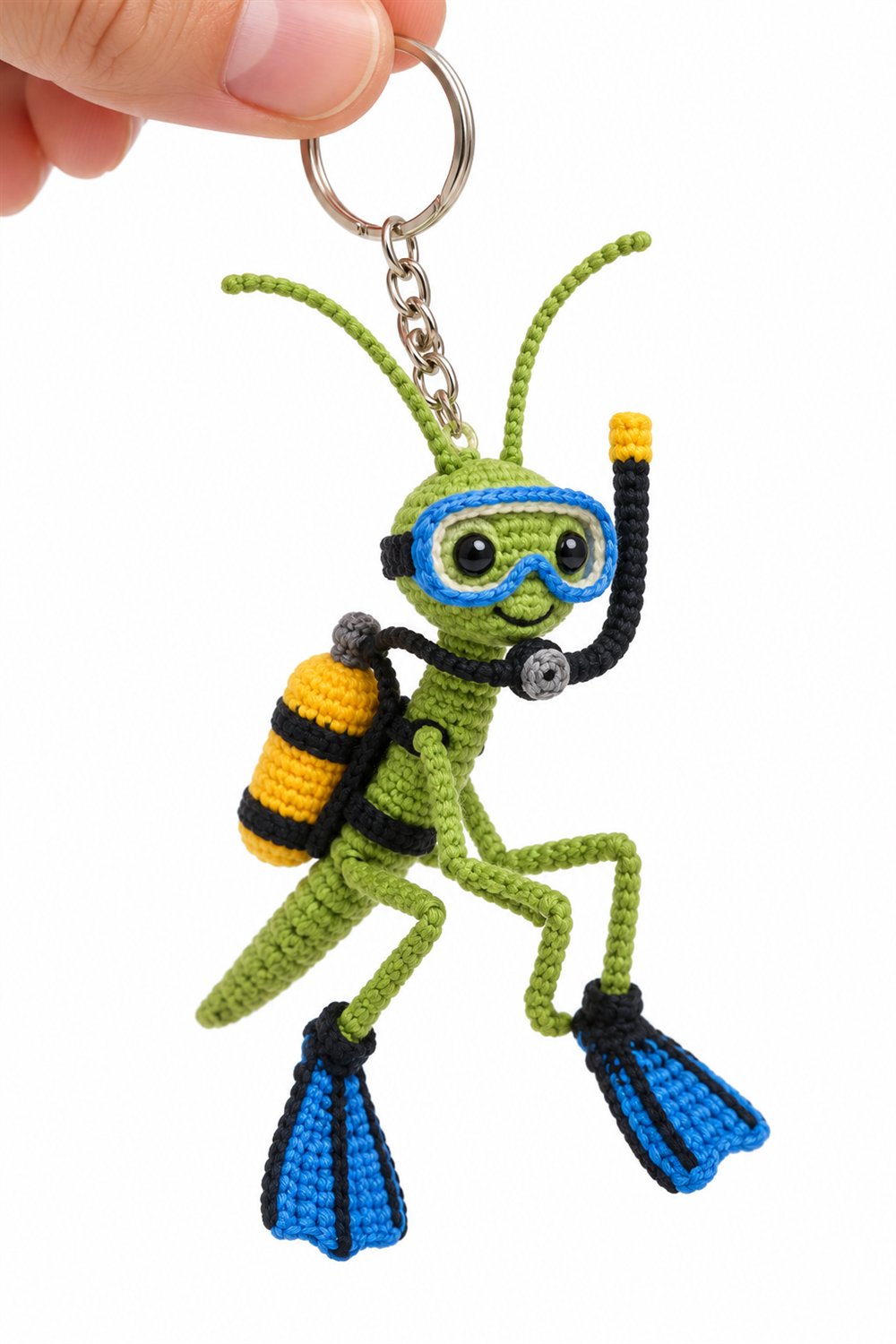 527 Bicho Pau Verde Mergulhador Com Mascara E Nadadeiras - PDF Pattern