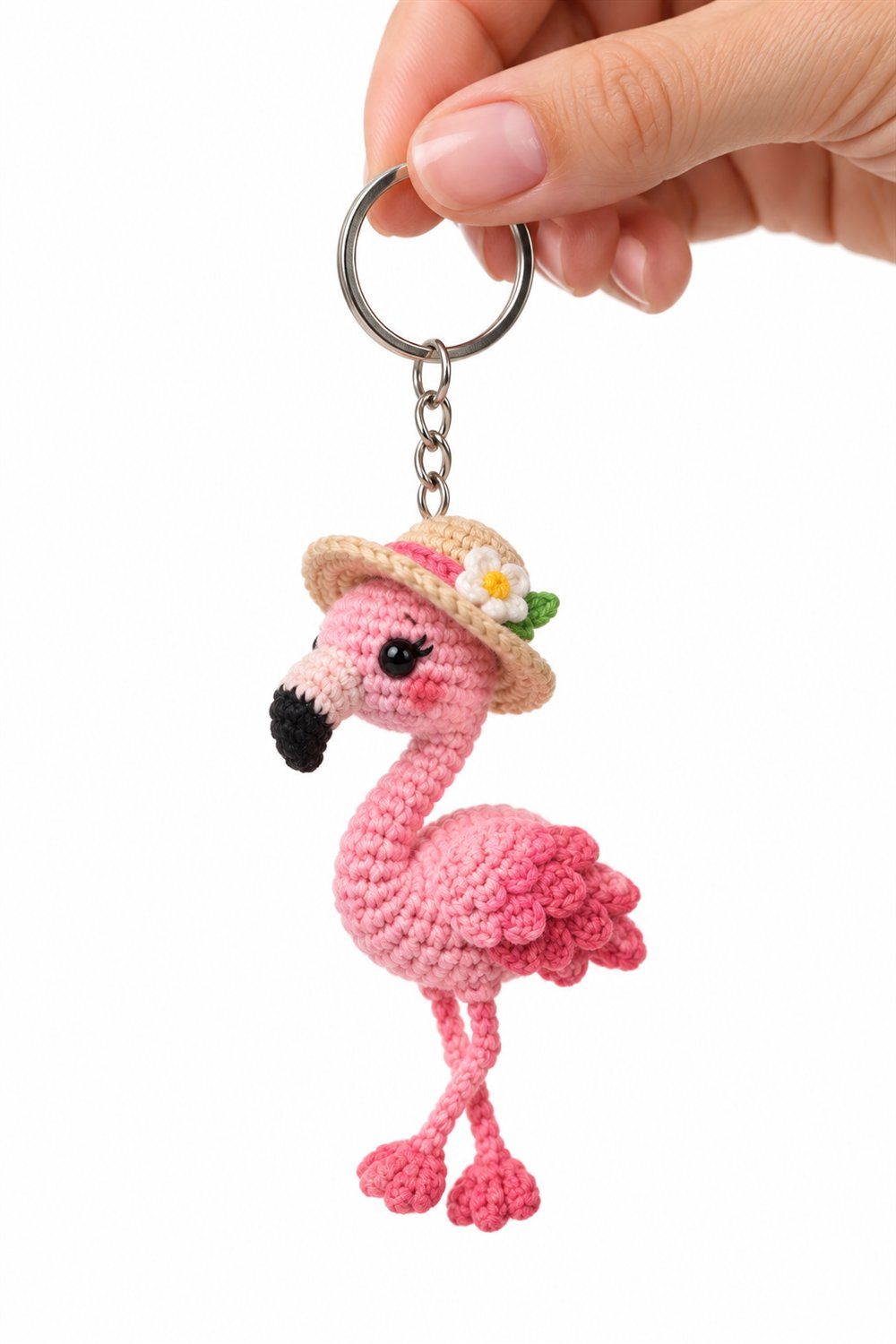 53 Flamingo Rosa Com Chapeu De Praia - Step by Step