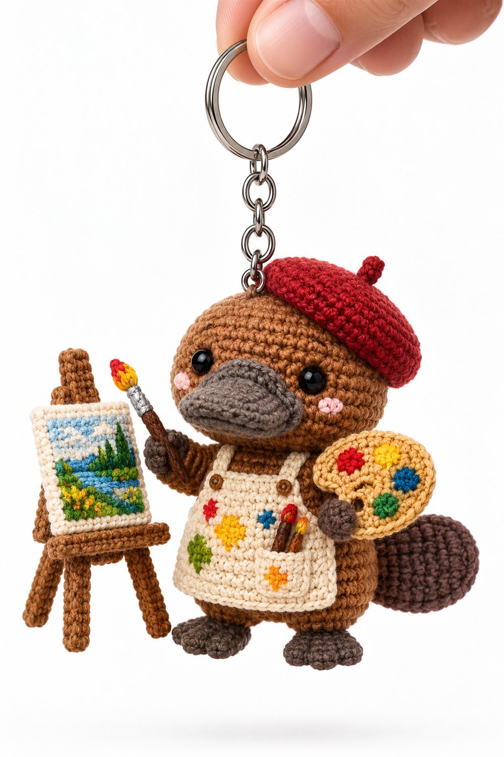 DIY 549 Ornitorrinco Pintor Com Paleta E Cavalete - Crochet Tutorial
