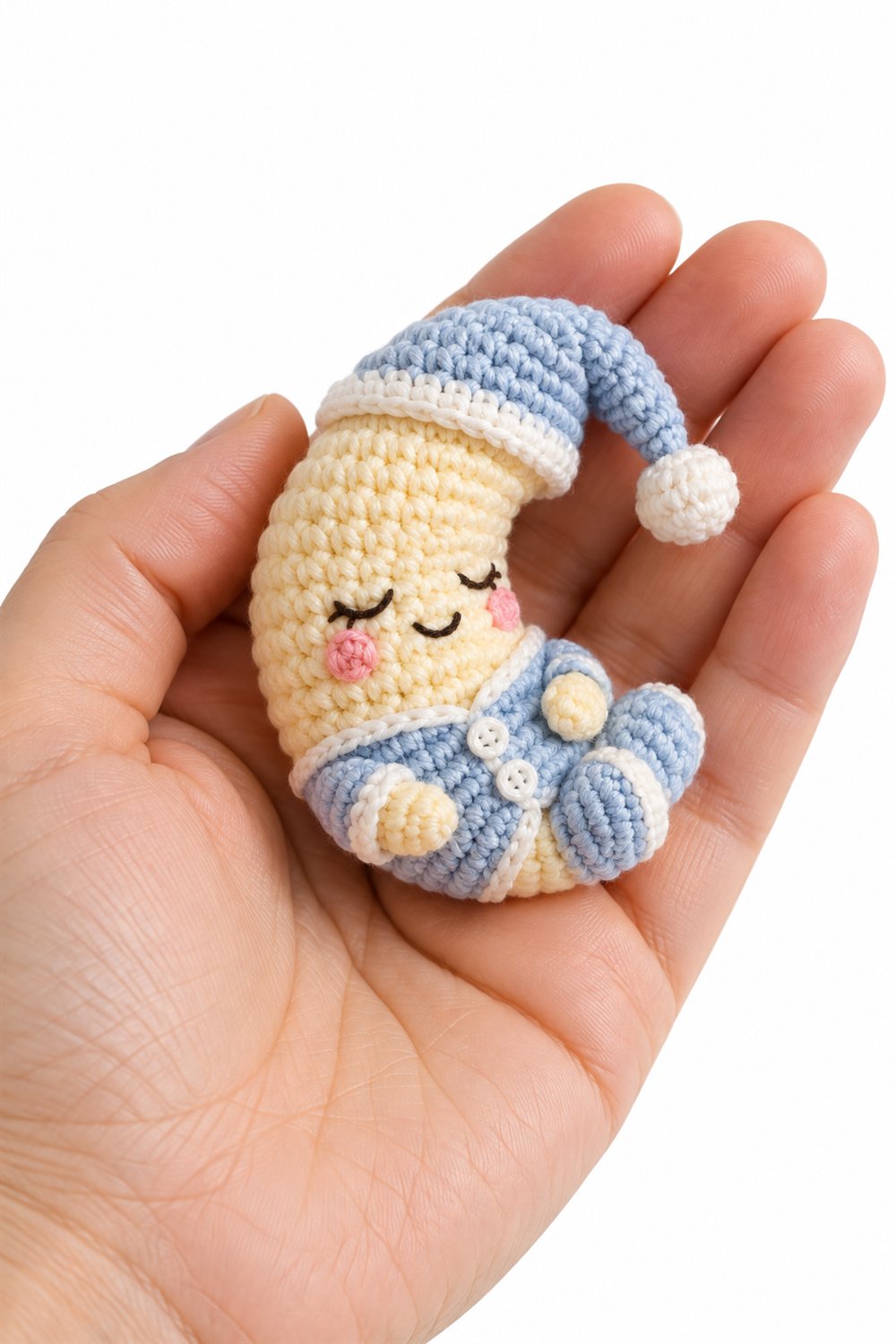 554 Amigurumi Fofo Lua Crescente Com Pijama - Crochet Pattern