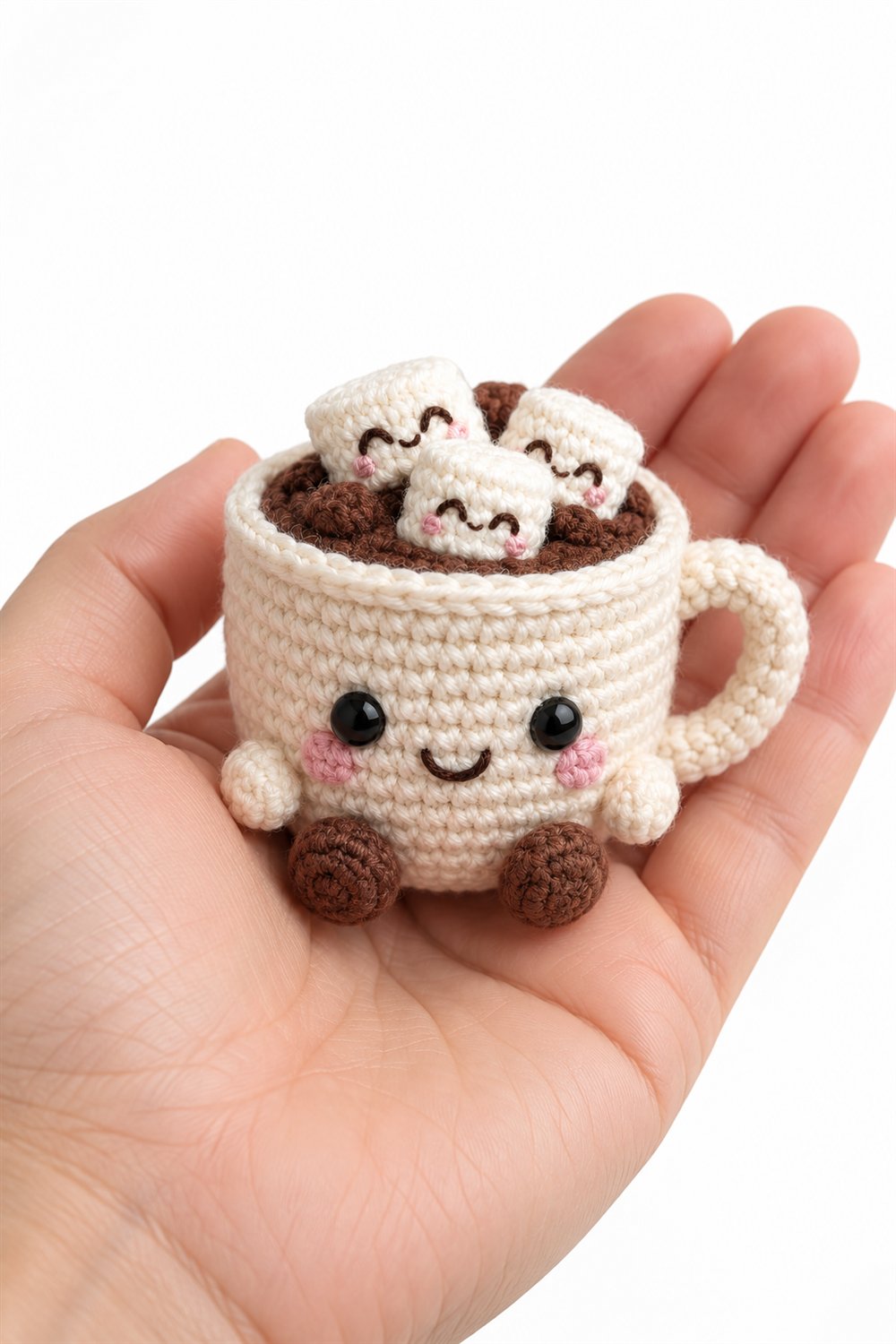 566 Amigurumi Fofo Xicara De Chocolate Com Marshmallow - Step by Step