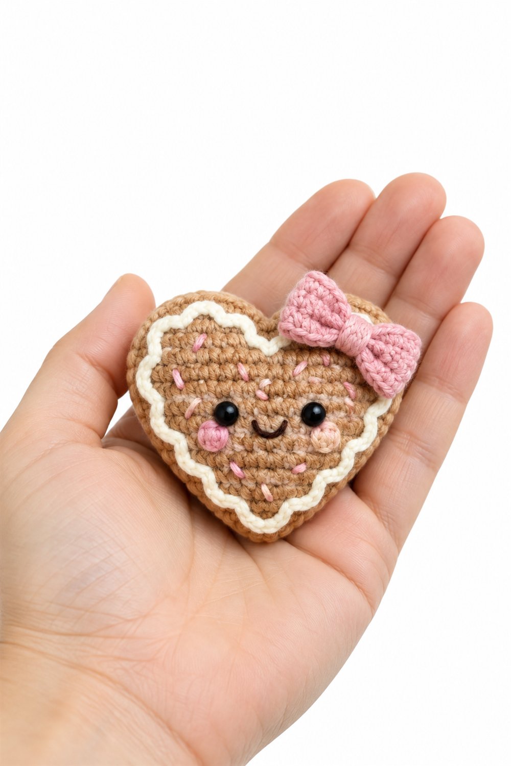 570 Amigurumi Fofo Biscoito Coracao Com Laco Crochet Guide