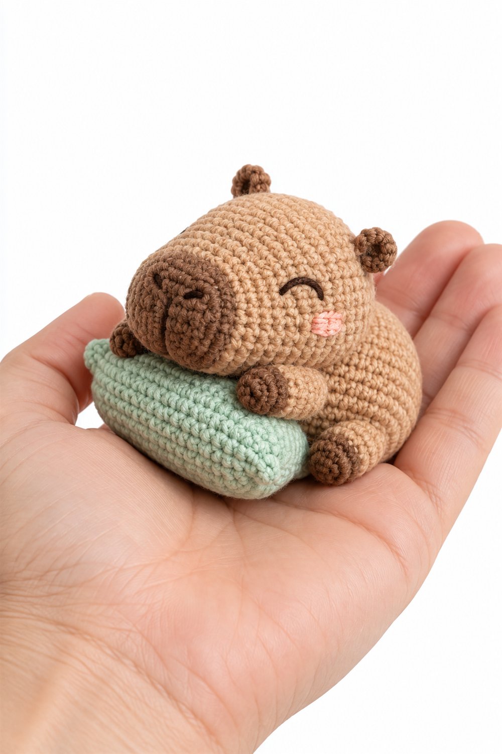 590 Amigurumi Fofo Capivara Bebe Com Almofada - Crochet Pattern