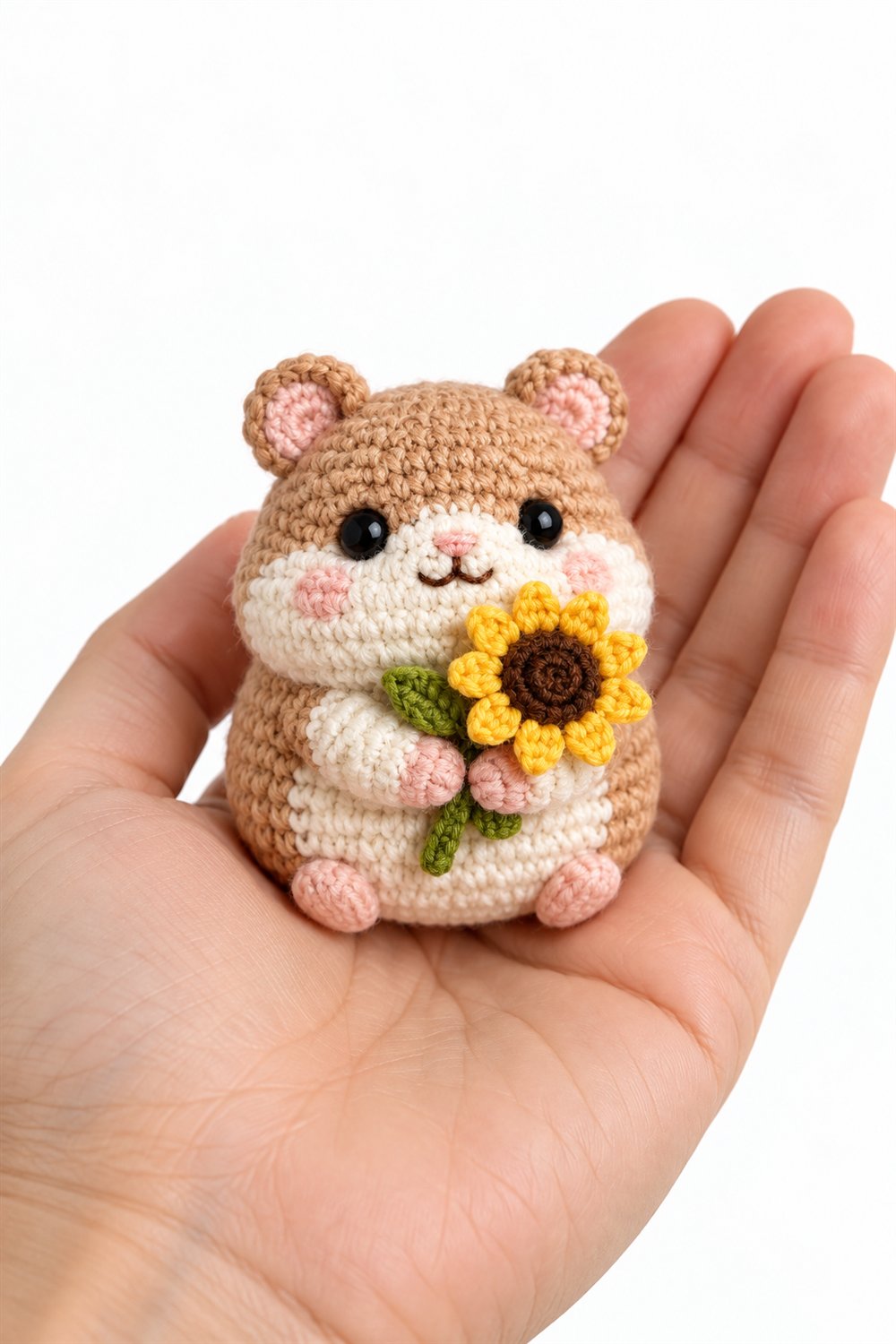 595 Amigurumi Fofo Hamster Com Girassol - Handmade Pattern