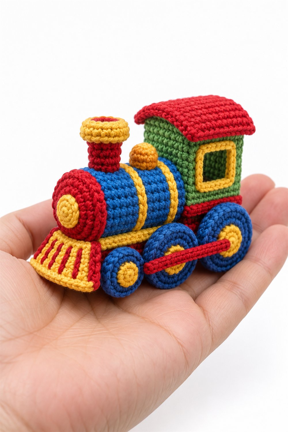 609 Trem De Brinquedo Colorido - Amigurumi Pattern