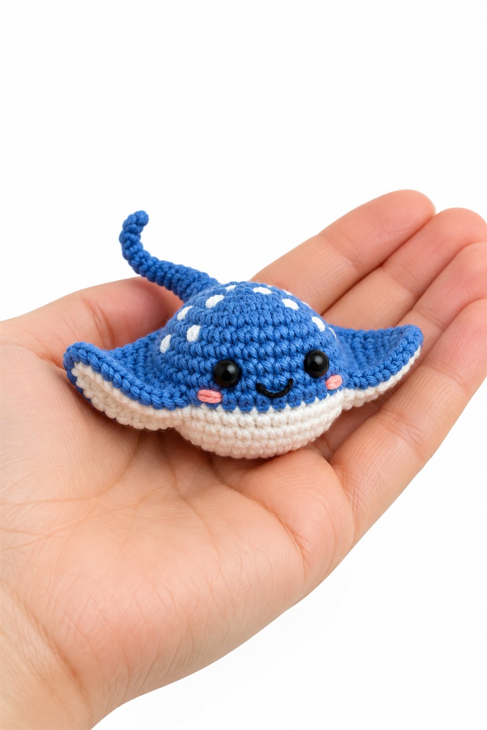 DIY 62 Arraia Azul Com Barriga Branca - Crochet Tutorial