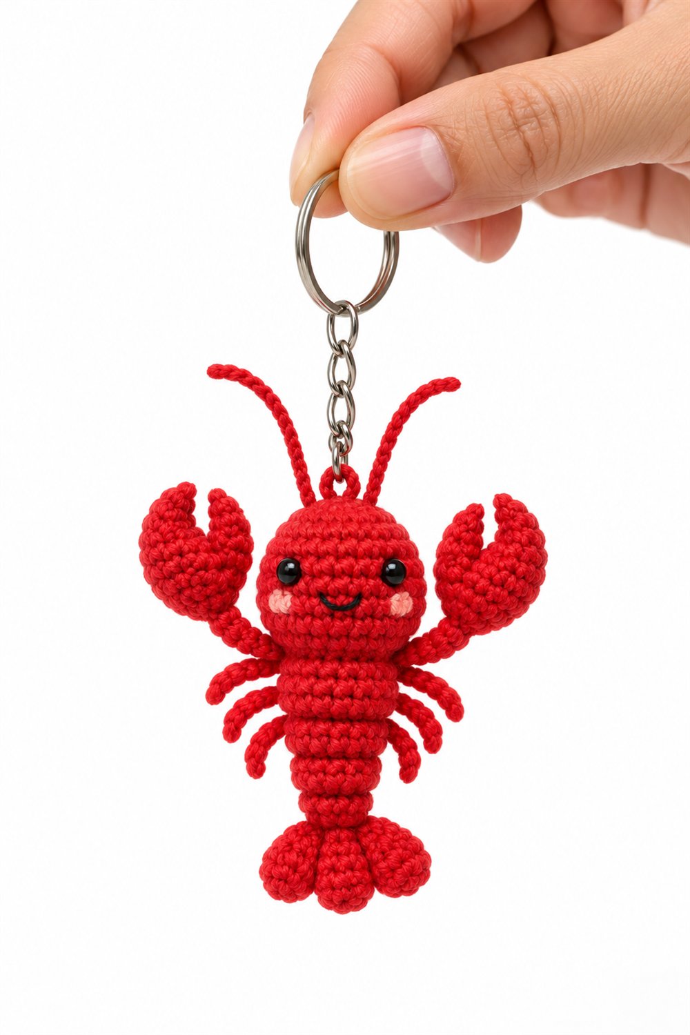 63 Lagosta Vermelha Com Sorriso Bordado - Handmade Pattern