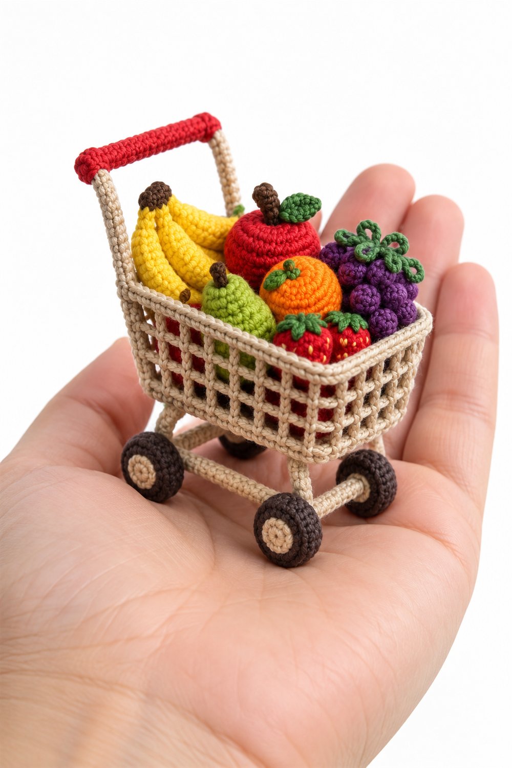 650 Carrinho De Feira Com Frutinhas - Easy Crochet
