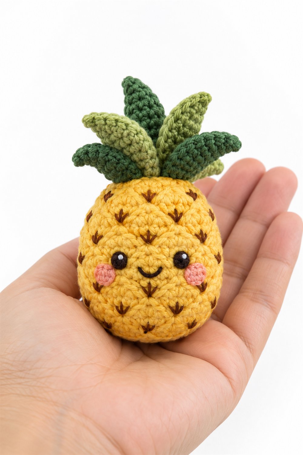 How to Crochet 655 Amigurumi Fofo Abacaxi Com Coroa De Folhas