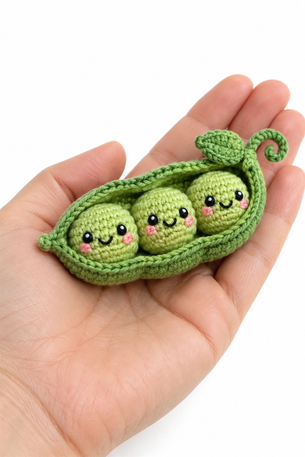 662 Amigurumi Fofo Ervilha Em Vagem Sorridente - Crochet Pattern