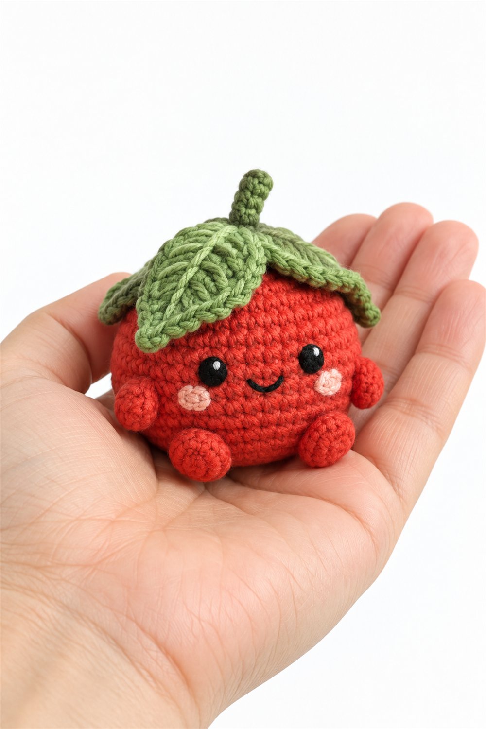 663 Amigurumi Fofo Tomate Com Chapeu De Folha - Amigurumi Pattern