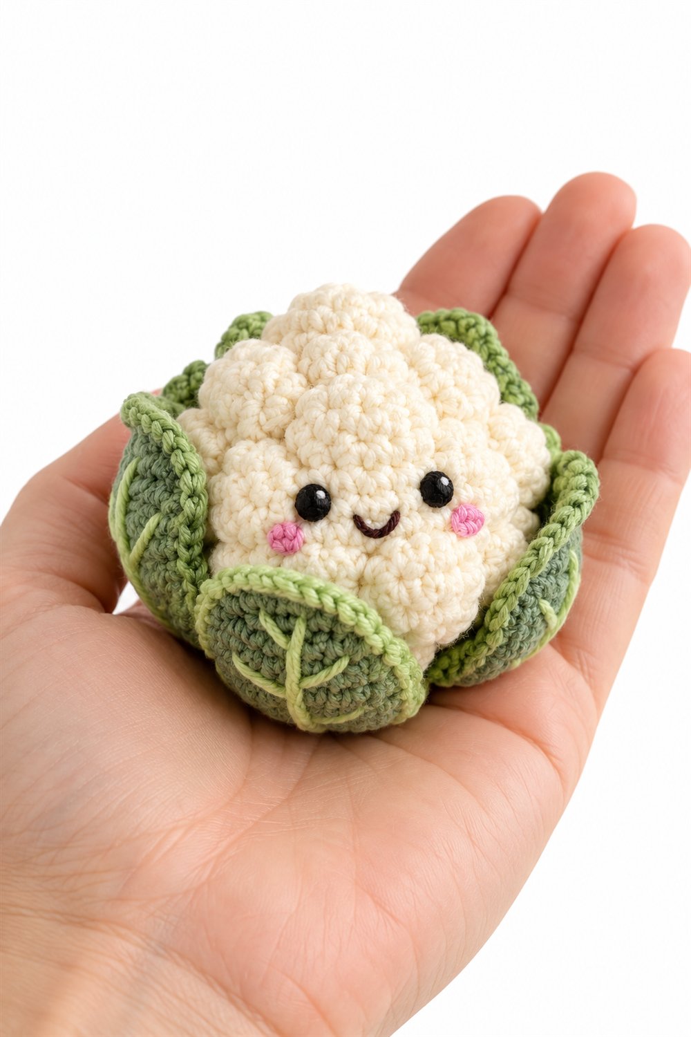 Crochet 668 Amigurumi Fofo Couve Flor Fofinha - Pattern