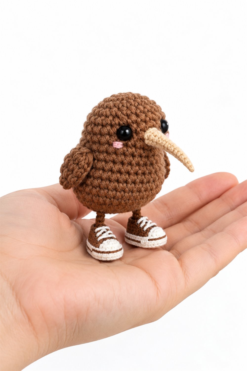 68 Kiwi Passarinho Marrom Com Tenis - Crochet Pattern
