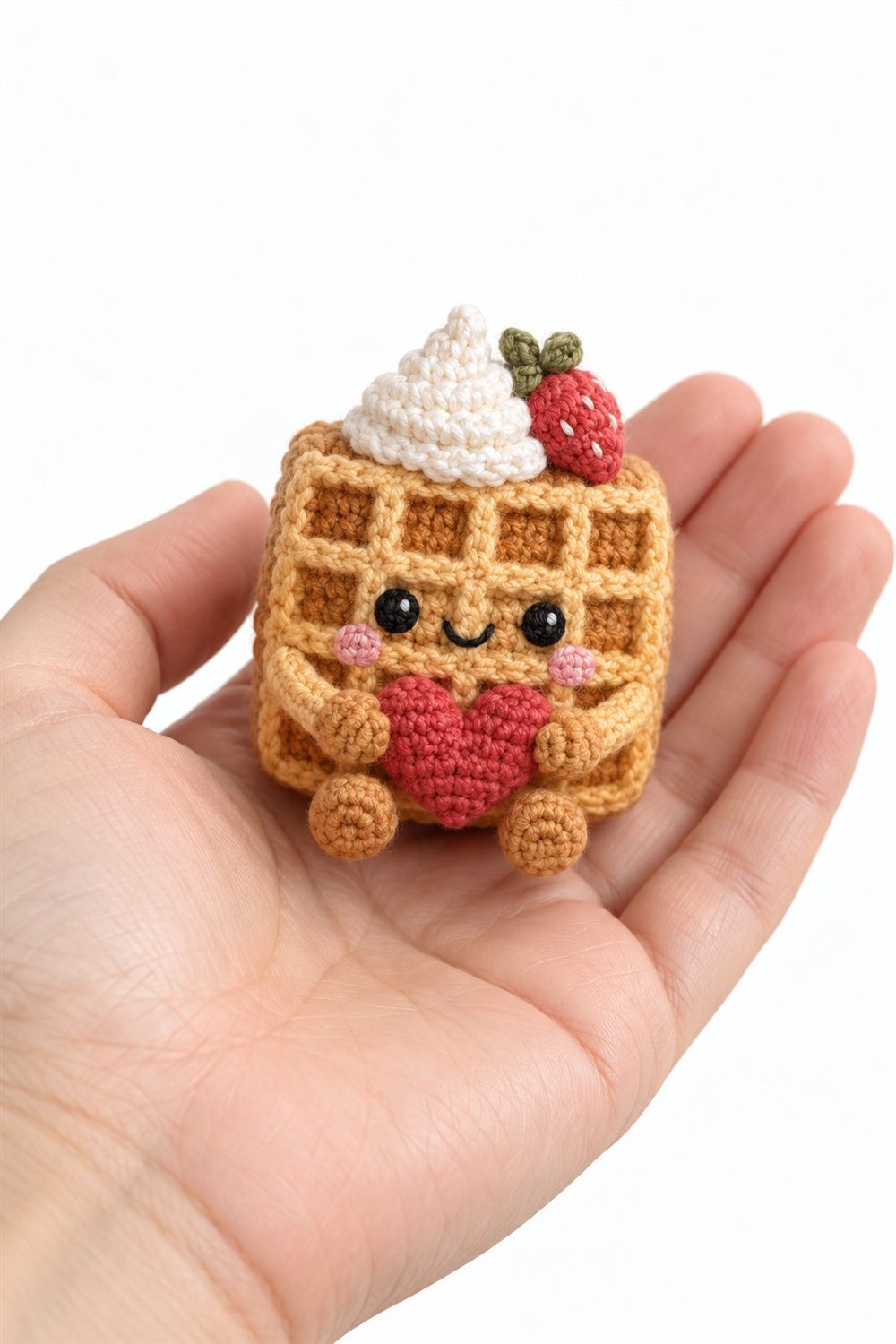 How to Crochet 682 Amigurumi Fofo Waffle Com Coracao