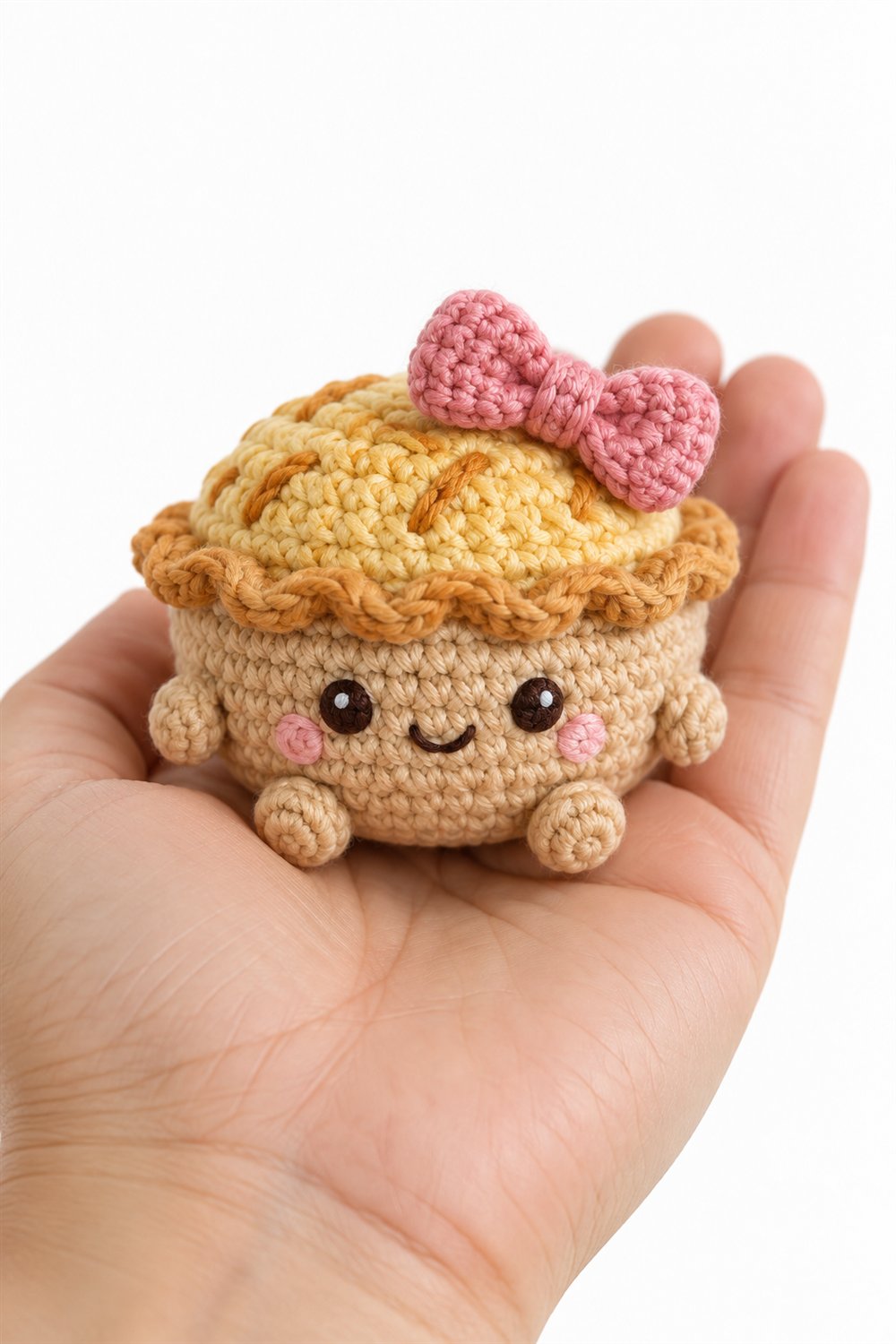 685 Amigurumi Fofo Empadinha Com Laco - Handmade Pattern
