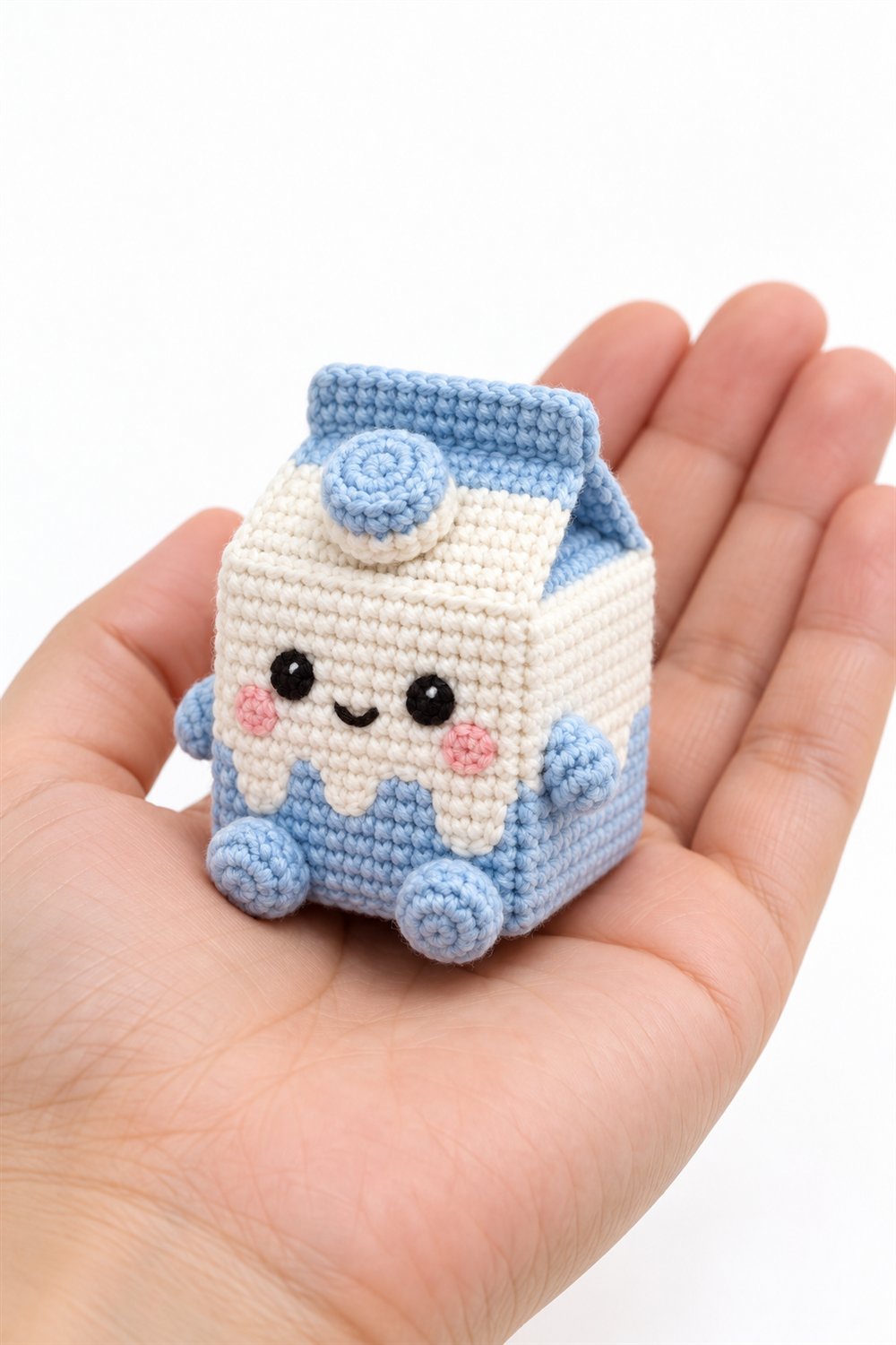 690 Amigurumi Fofo Caixinha De Leite Com Carinha - Amigurumi Pattern