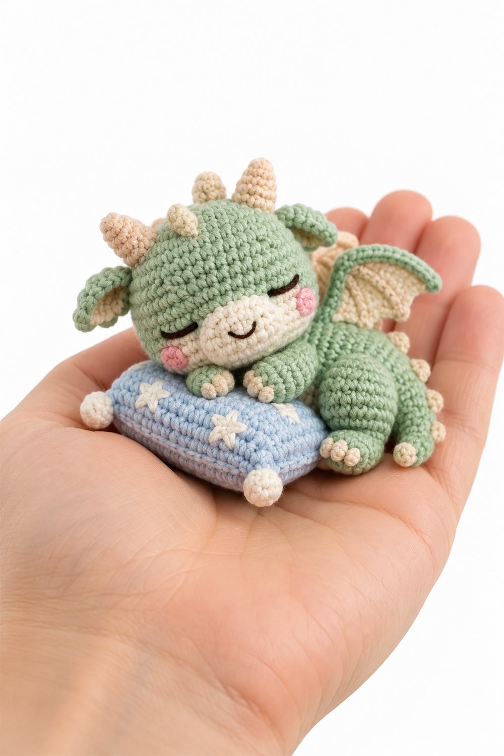 699 Amigurumi Fofo Dragao Bebe Com Almofada - Crochet Pattern