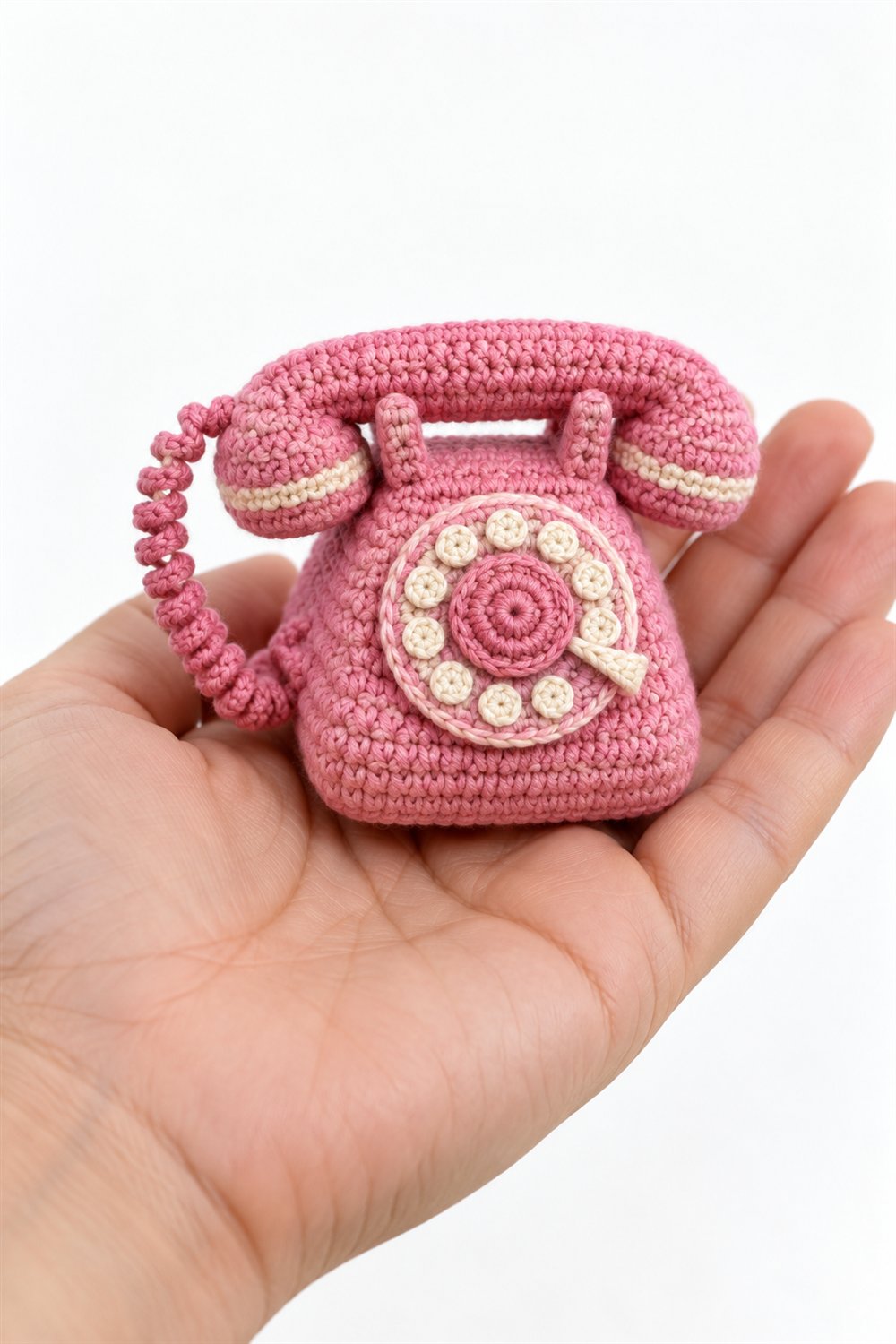 705 Telefone De Disco Rosa Crochet Guide