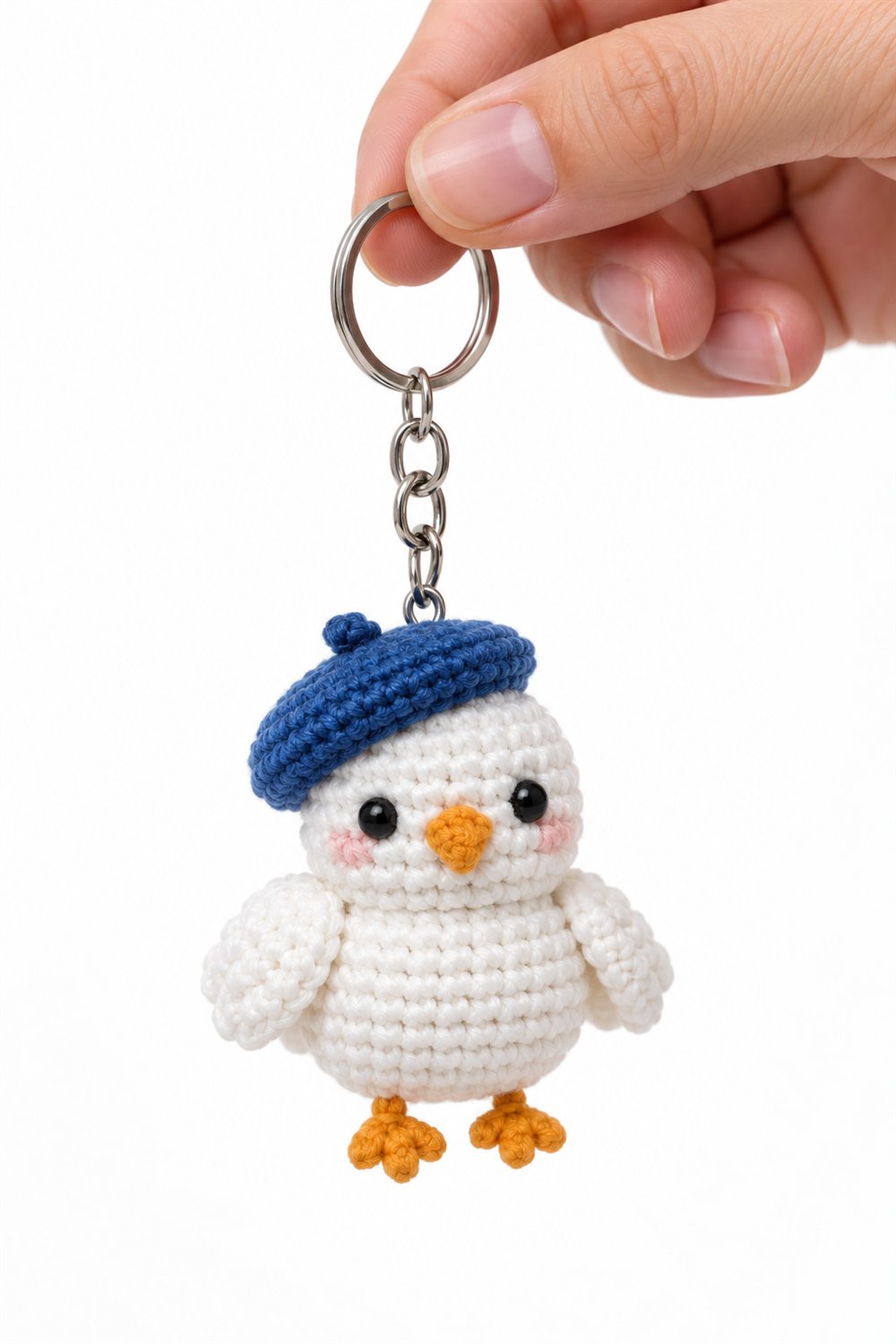 DIY 71 Pomba Branca Com Boina Azul - Crochet Tutorial
