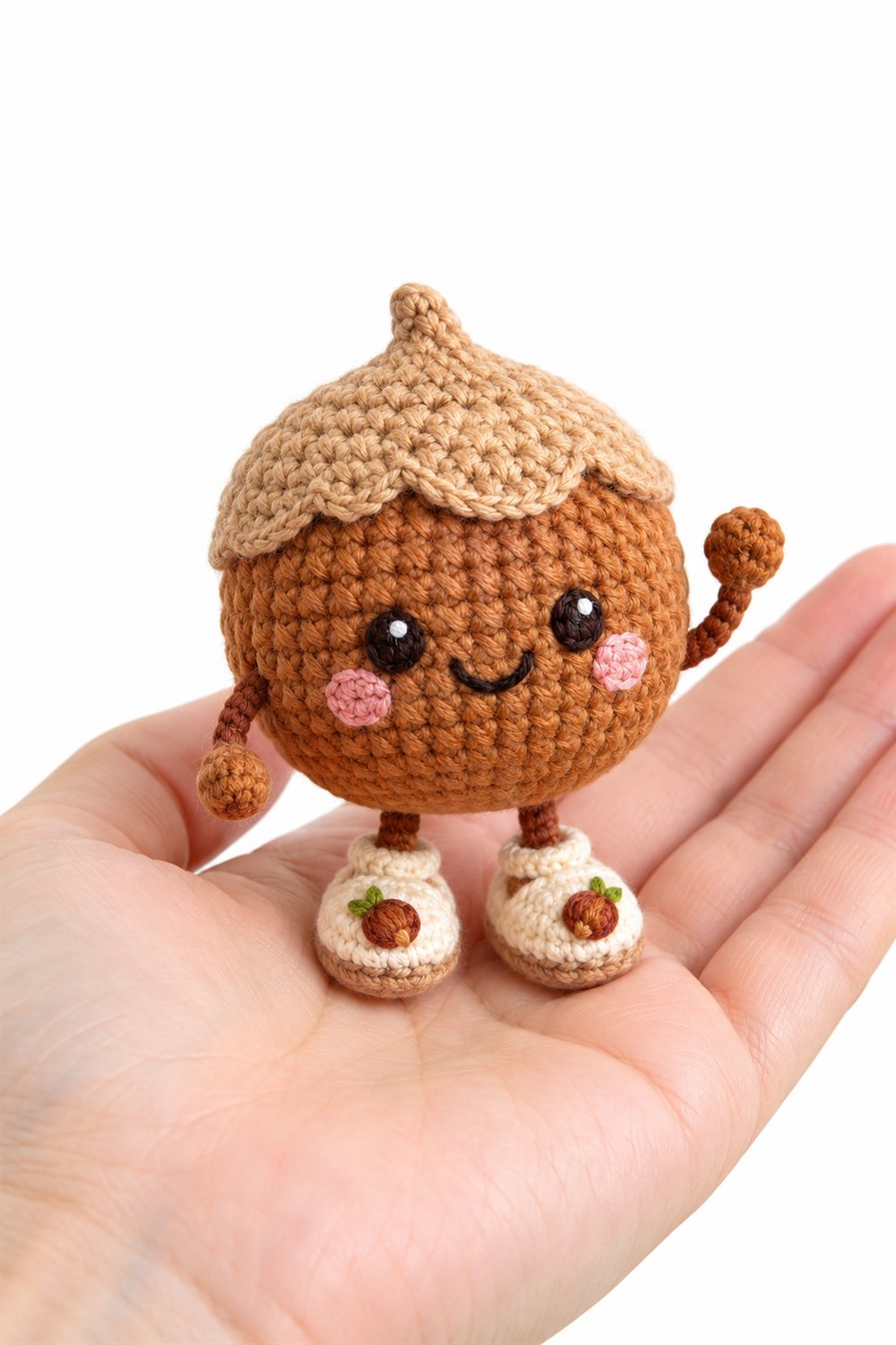 DIY 763 Happy Hazelnut With Tiny Slippers - Crochet Tutorial