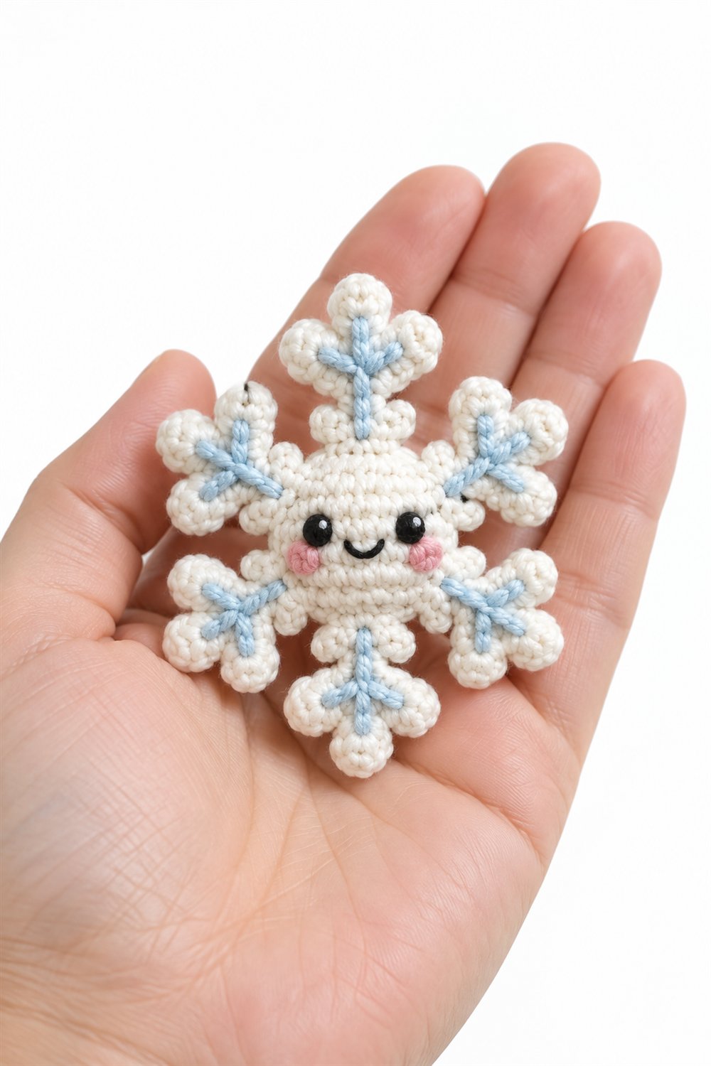 768 Little Snowflake With A Cute Embroidered Face - PDF Pattern