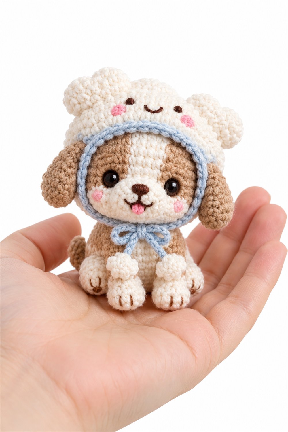 784 Puppy Wearing A Cloud Bonnet - Easy Crochet
