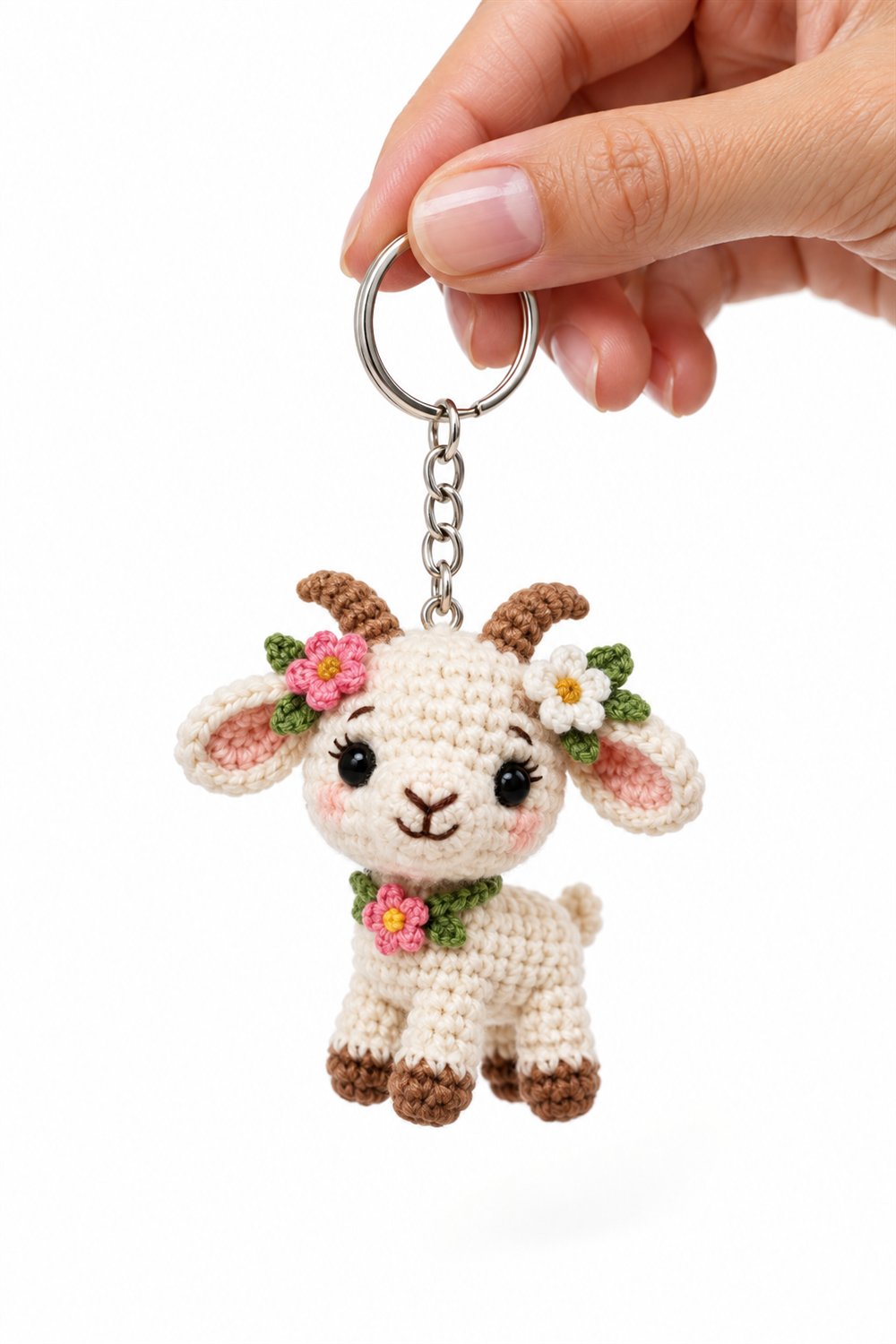 DIY 79 Cabra Com Flores Nas Orelhas - Crochet Tutorial