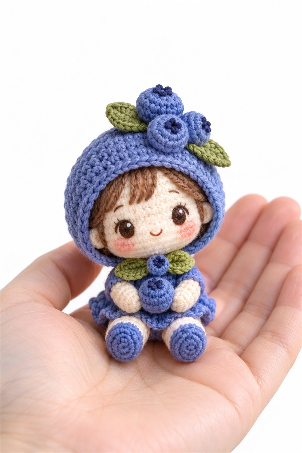 799 Doll Wearing A Blueberry Hood - Step by Step