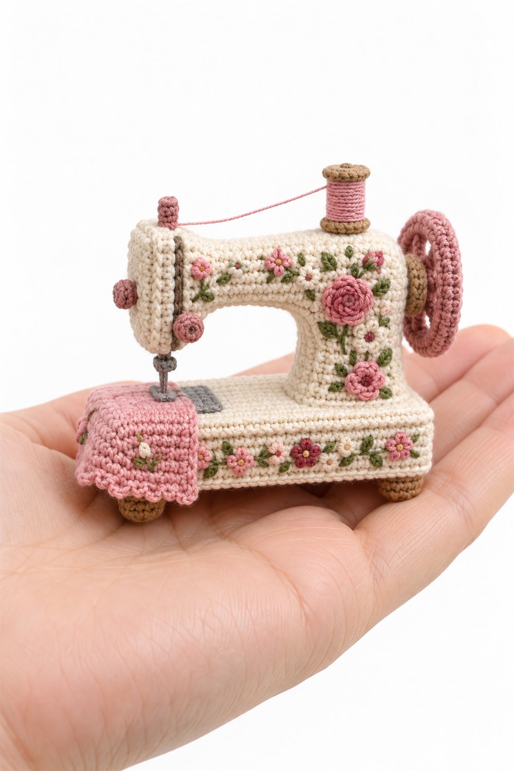 821 Miniature Floral Sewing Machine - PDF Pattern