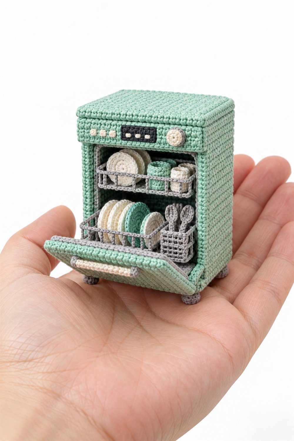 827 Mint Dishwasher - Handmade Pattern