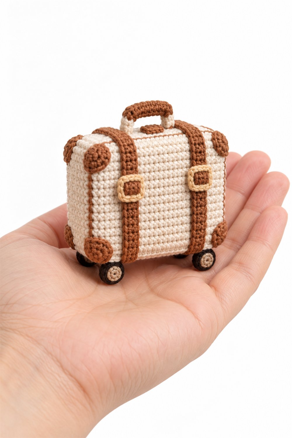 840 Miniature Crochet Suitcase With Straps - Crochet Pattern