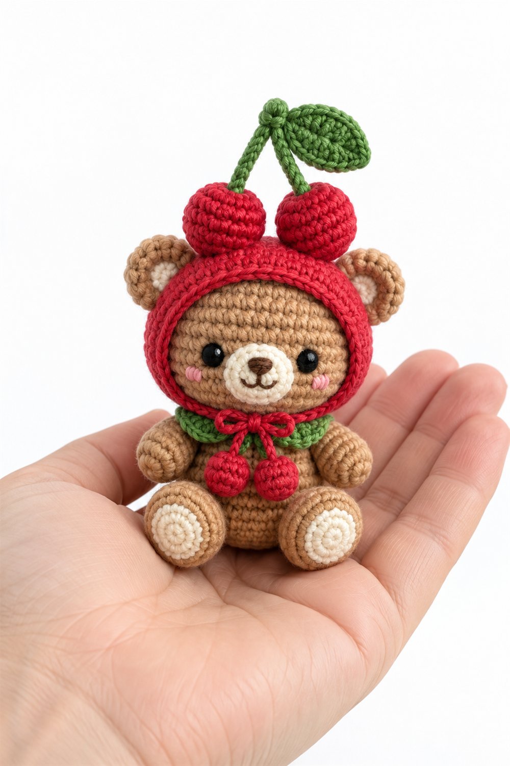 How to Crochet 851 Ursinho Com Capuz De Cereja
