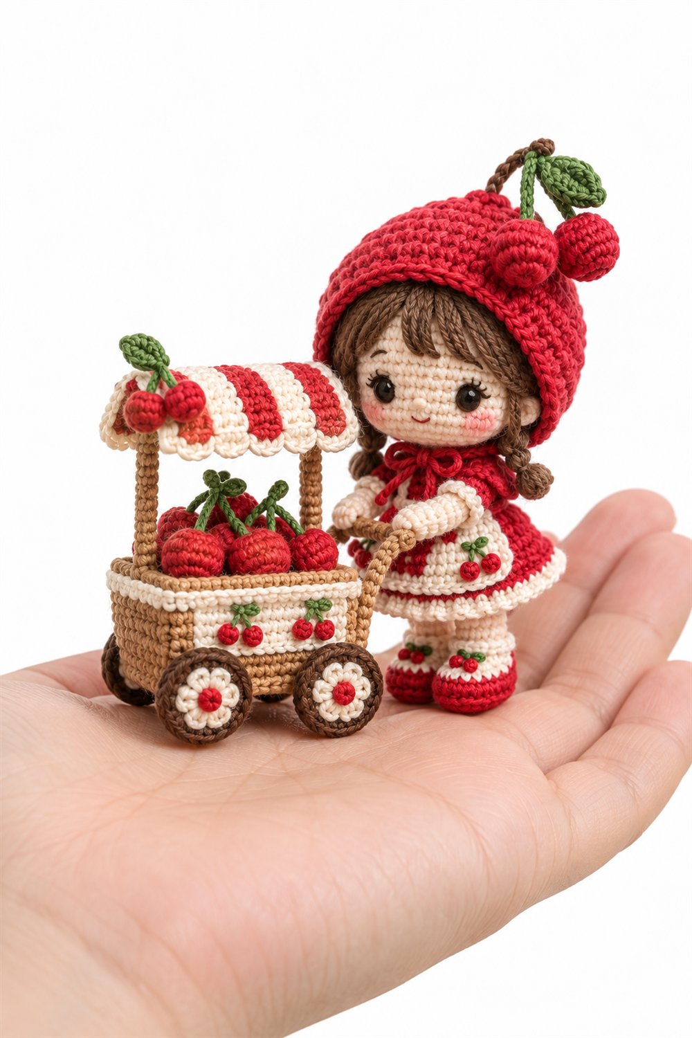 How to Crochet 860 Bonequinha Com Capuz De Cereja