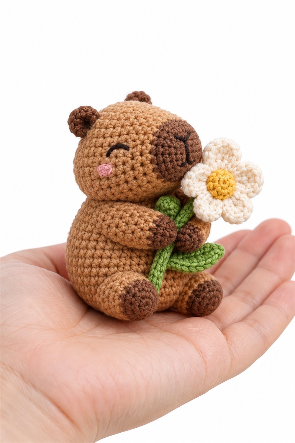 875 Capivara Bebe Abracando Uma Flor De Croche Crochet Guide
