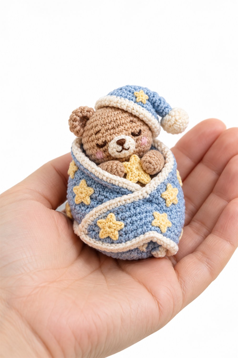 Crochet 891 Ursinho Enrolado Em Manta De Estrelas - Pattern
