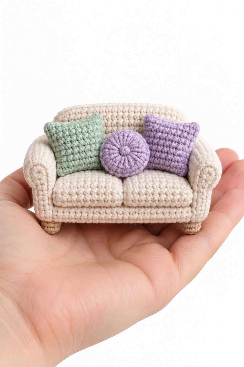 902 Sofa Com Almofadas Menta E Lilas - PDF Pattern