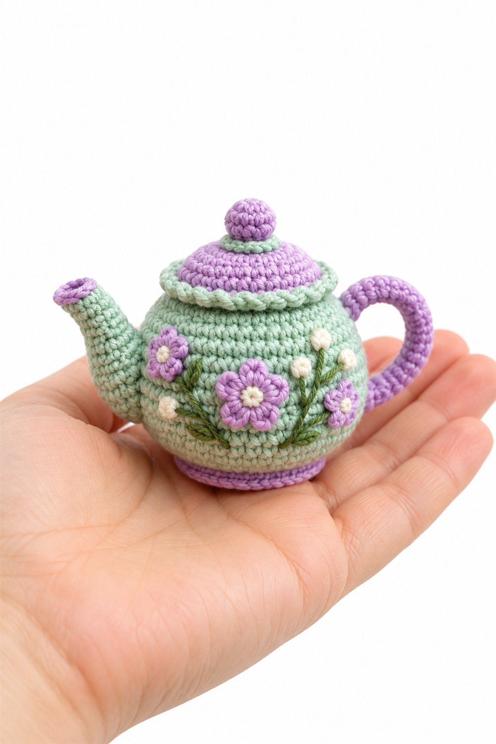 917 Chaleira Menta E Lilas - Handmade Pattern