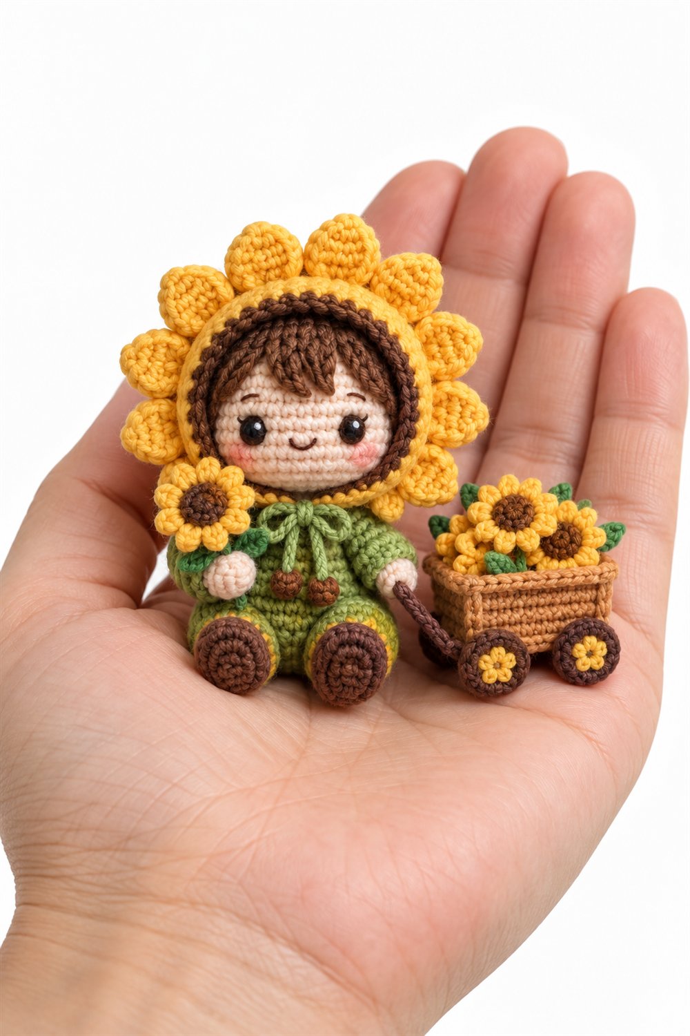 DIY 970 Boneco De Capuz De Girassol - Crochet Tutorial