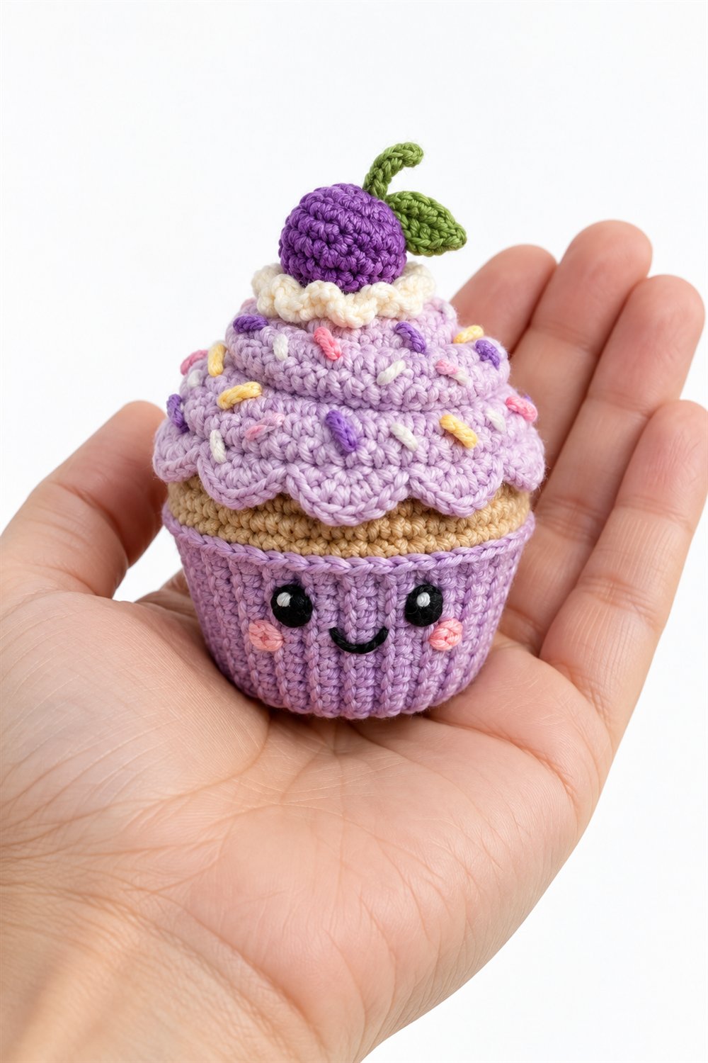 971 Cupcake Lilas Sorridente - Handmade Pattern