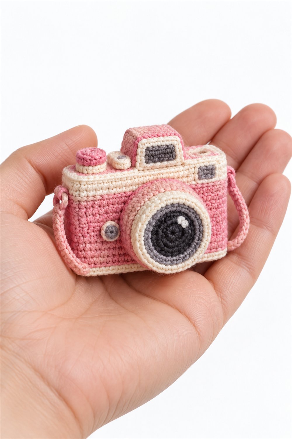 986 Camera Retro Rosa - Amigurumi Pattern