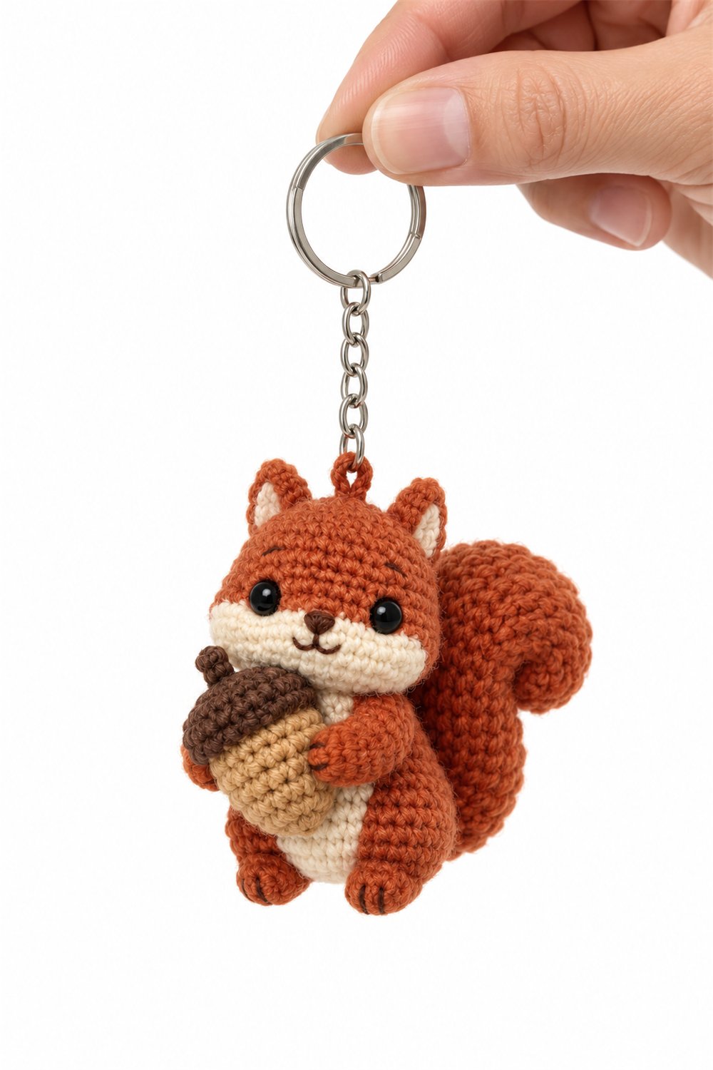 Acorn Squirrel Keychain - Step by Step
