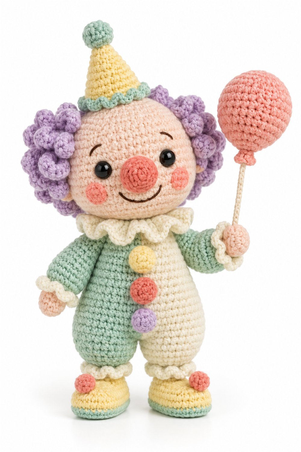 Amigurumi 1003 Aleatorios Fofos Palhacinho Pastel - Handmade Pattern