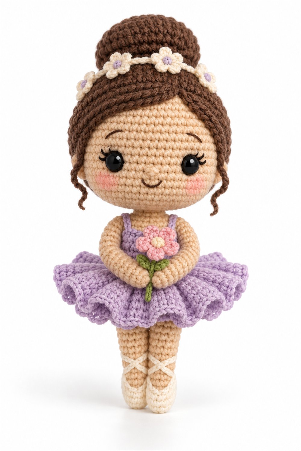 Crochet Amigurumi 1004 Aleatorios Fofos Bailarina Lilas - Pattern