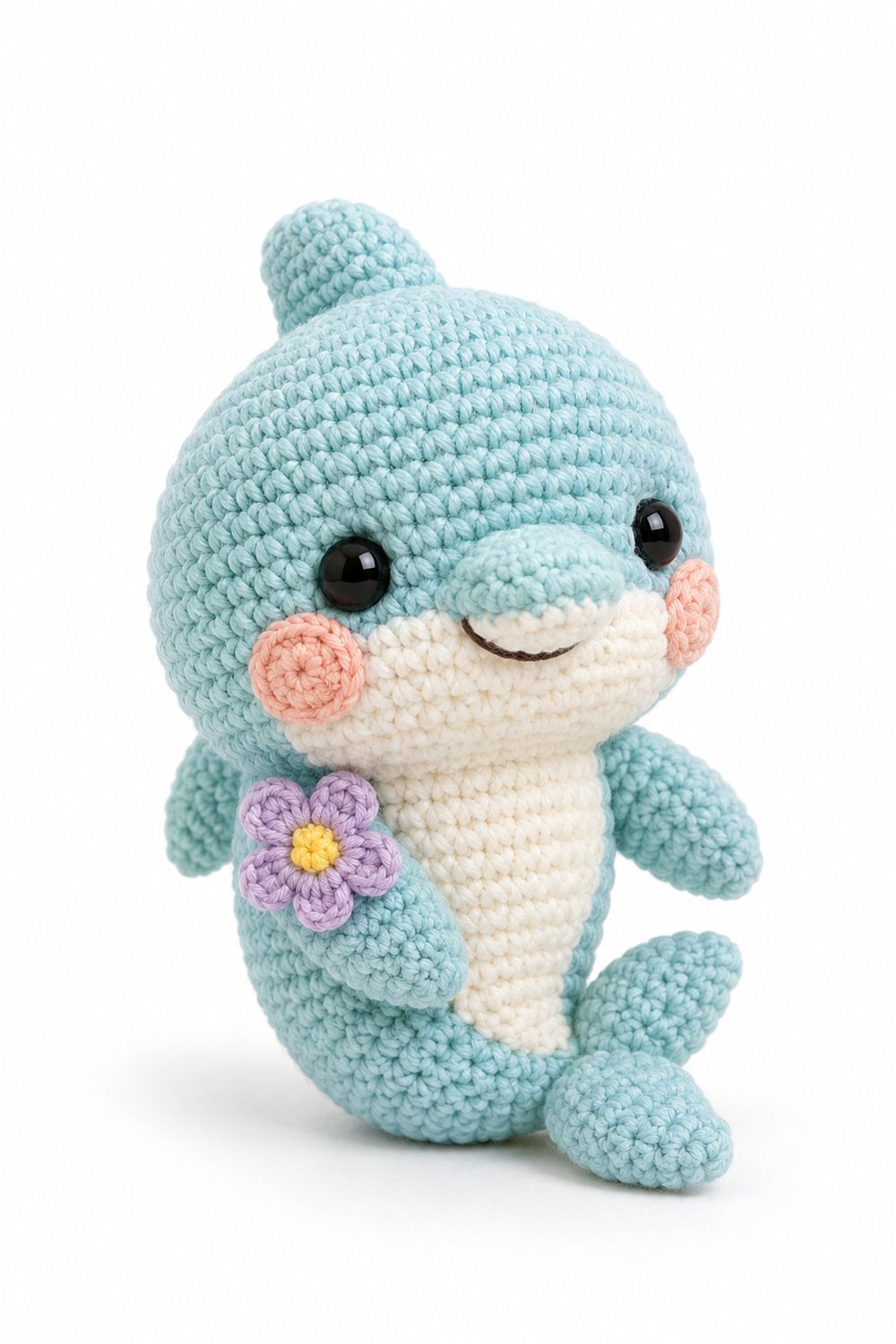 Crochet Amigurumi 1013 Aleatorios Fofos Golfinho Flor - Pattern