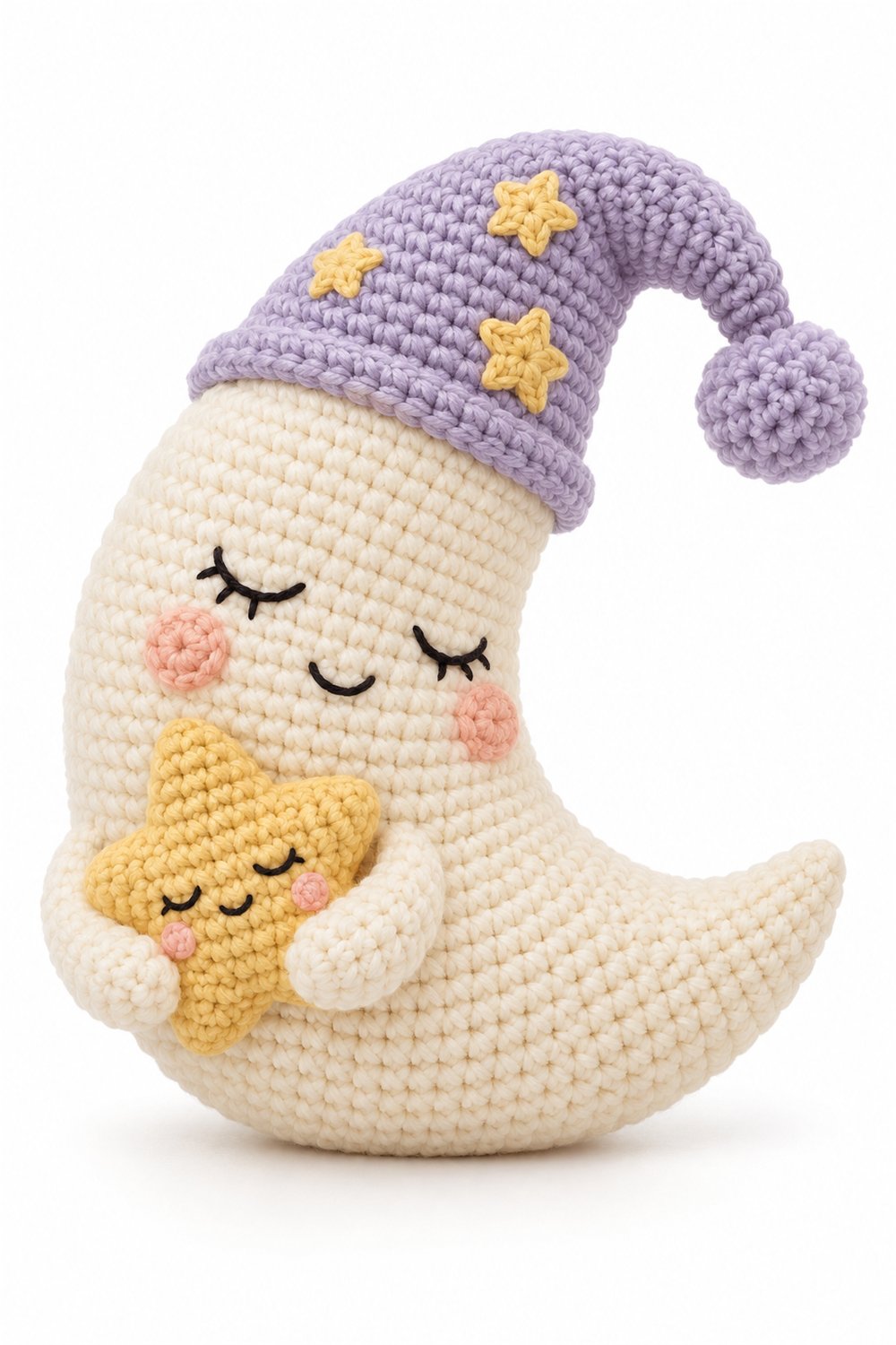 Amigurumi 1023 Aleatorios Fofos Lua Dorminhoca - Easy Crochet