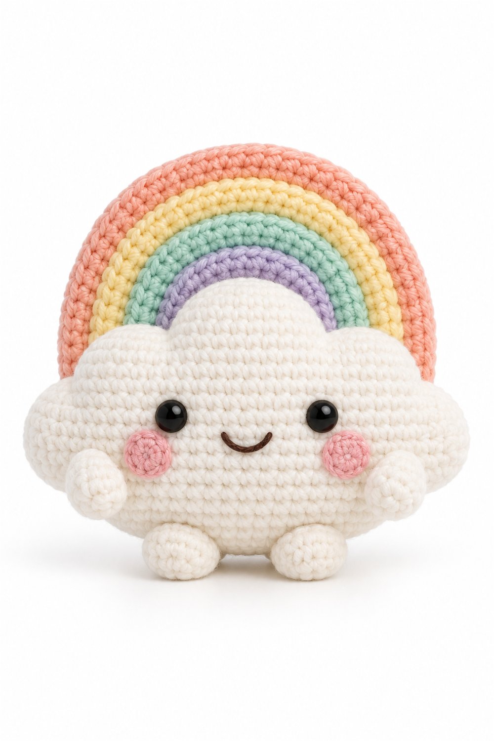 Amigurumi 1026 Aleatorios Fofos Nuvem Arco Iris - Crochet Pattern