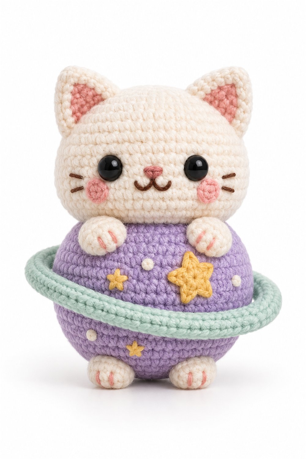 Amigurumi 1030 Aleatorios Fofos Saturno Gatinho - Handmade Pattern