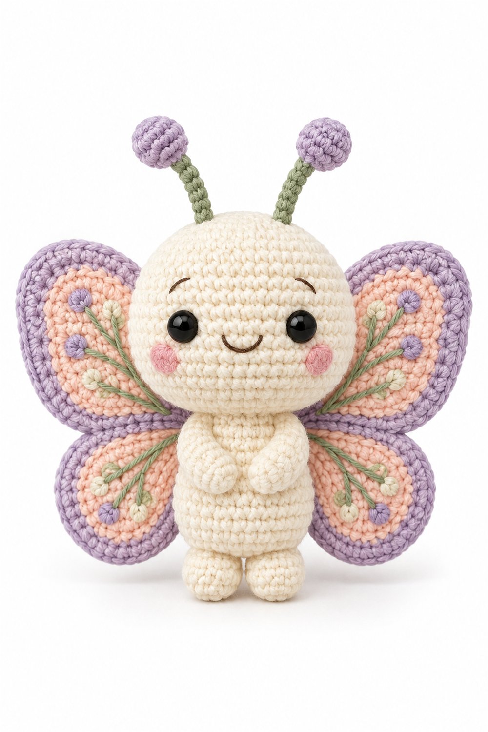 Crochet Amigurumi 1031 Aleatorios Fofos Borboleta Jardim - Pattern