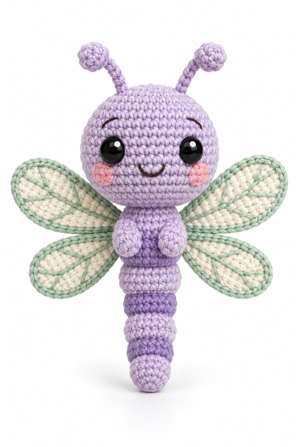 Amigurumi 1036 Aleatorios Fofos Libelula Lilas - Amigurumi Pattern